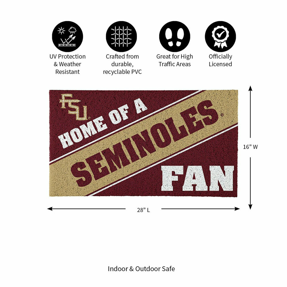 Florida State University, PVC Mat COLOR, Home of a Fan, Collegiate