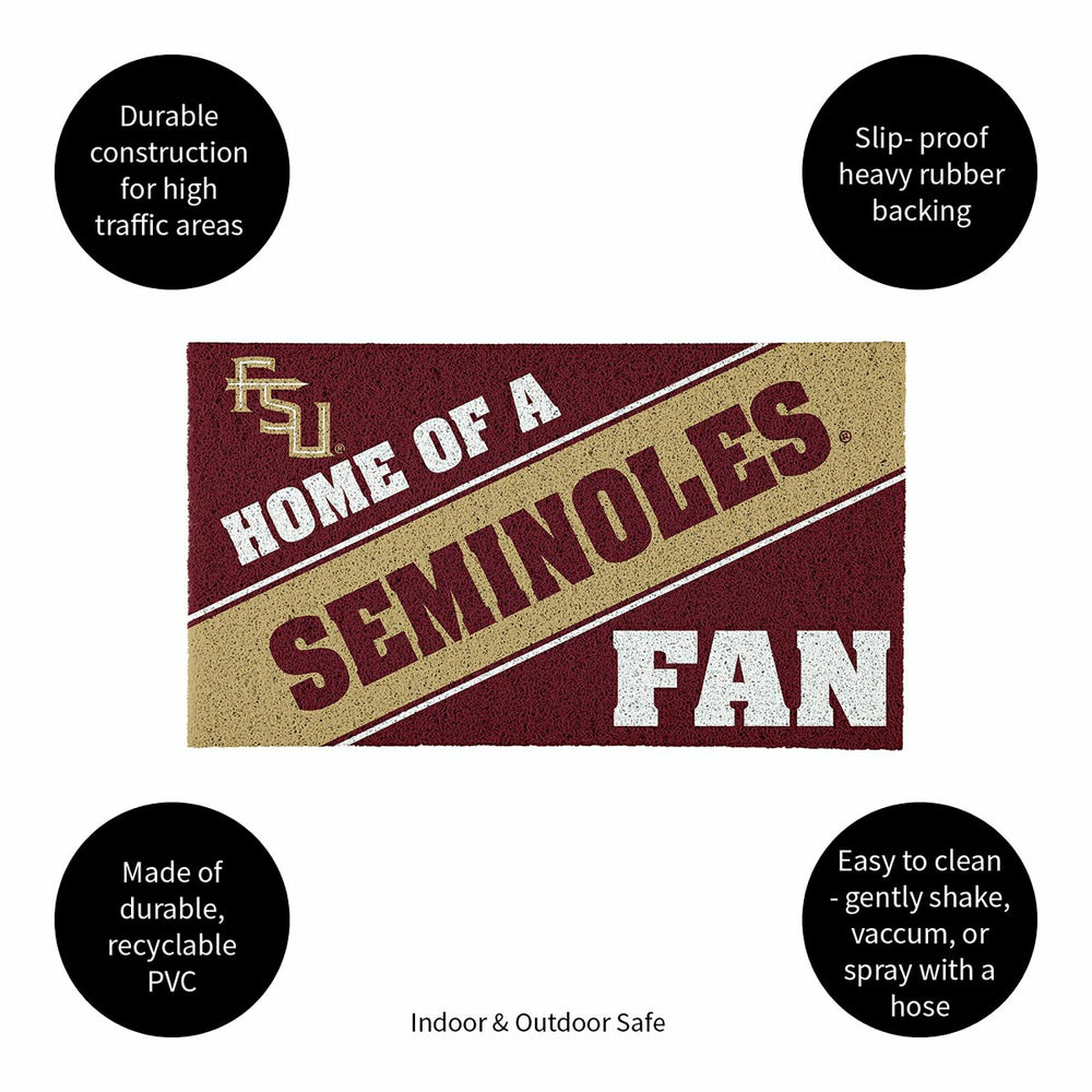 Florida State University, PVC Mat COLOR, Home of a Fan, Collegiate