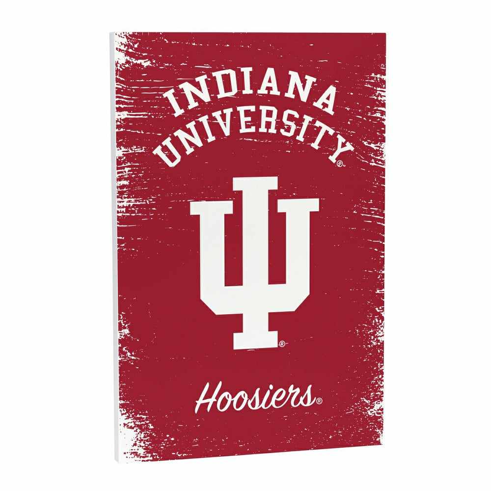 Indiana University Wood Wall Sign, 16x24, Collegiate, Home