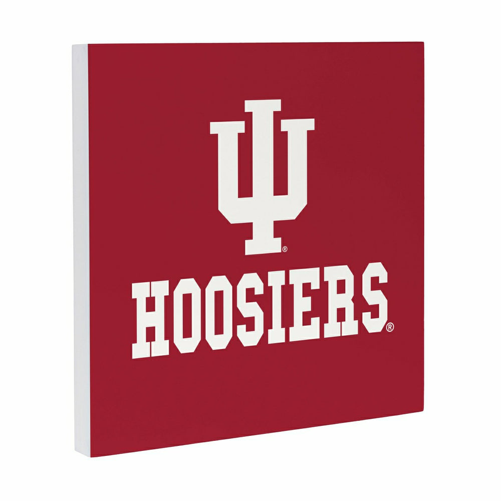 Indiana University Wood Wall Sign, 12x12, Collegiate, Home