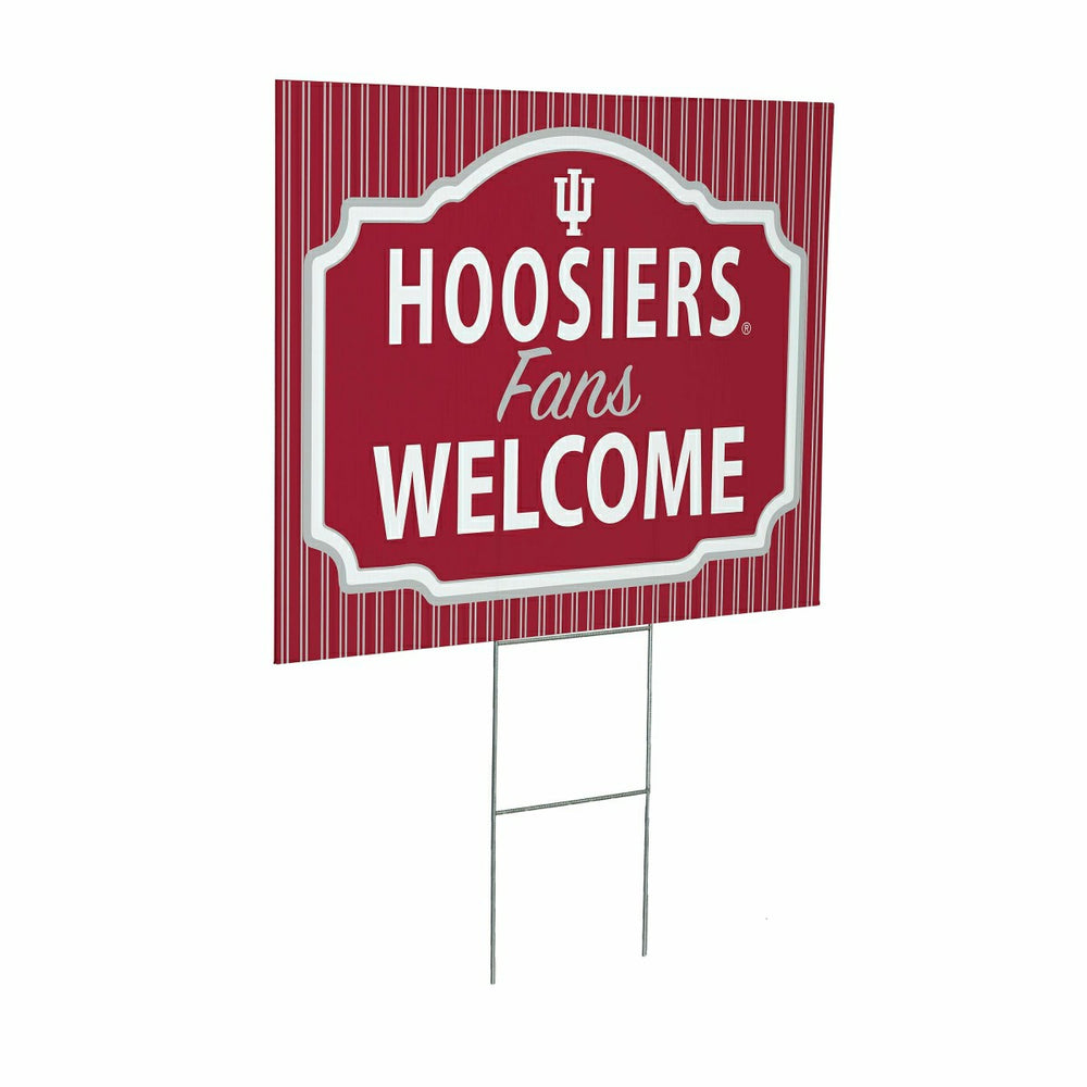 Indiana University Coroplast Yard Sign, "Fans Welcome", Collegiate, Home