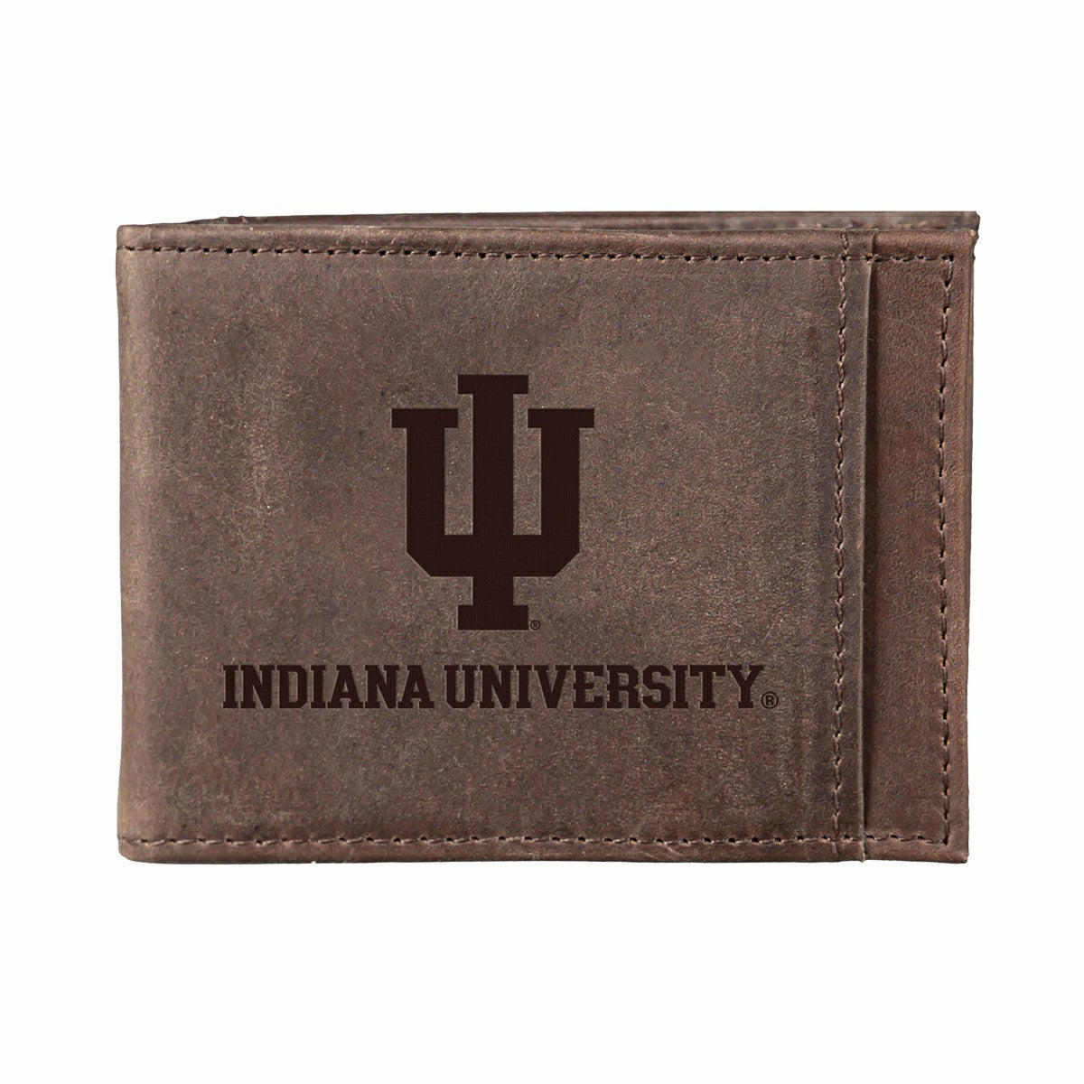 Front Pocket Wallet w/ RFID Blocking, Indiana Unviersity, Brown, Collegiate, Home