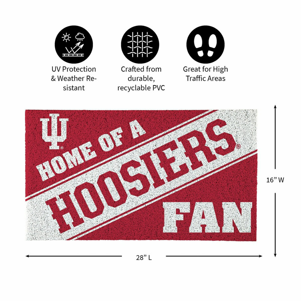 University of Indiana, PVC Mat COLOR, Home of a Fan, Collegiate