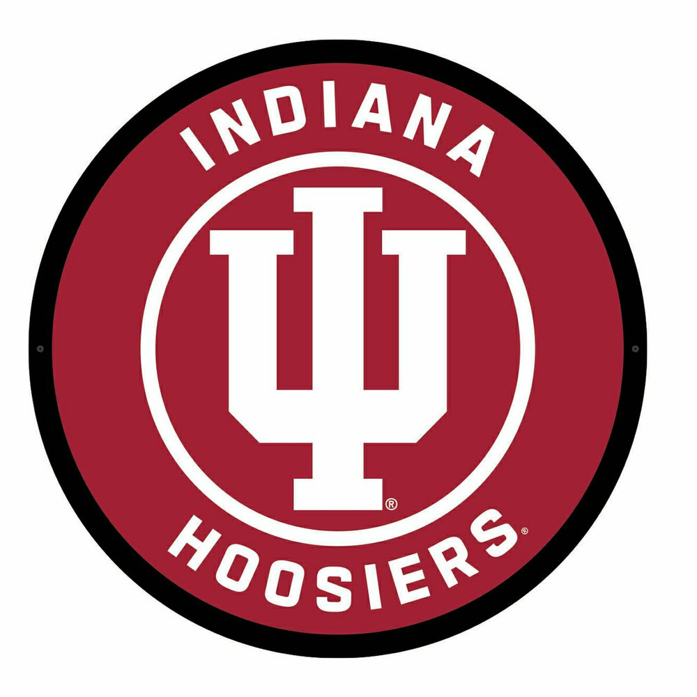 LED Wall Decor, College Football Round, Indiana University, Collegiate, Home