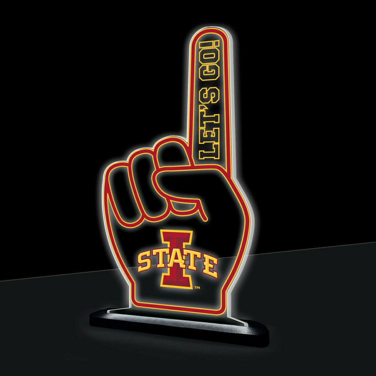 Iowa State University College Foam Finger Desklite LED Decor, Collegiate, Home