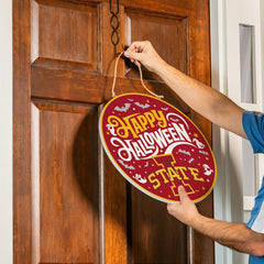Iowa State University Halloween Round Door Décor with Hanging Rope, 18, Collegiate, Home