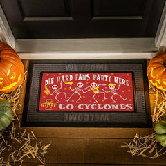 Iowa State University Flocked Coir Halloween Sassafras Switch Mat, 22", Collegiate