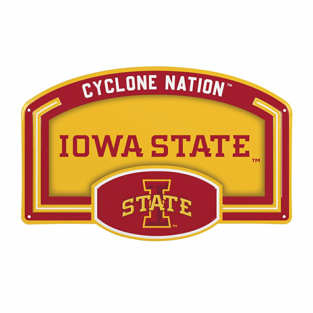 Iowa State University USA Embossed Steel Wall Sign, 11" x 17", Collegiate, Home