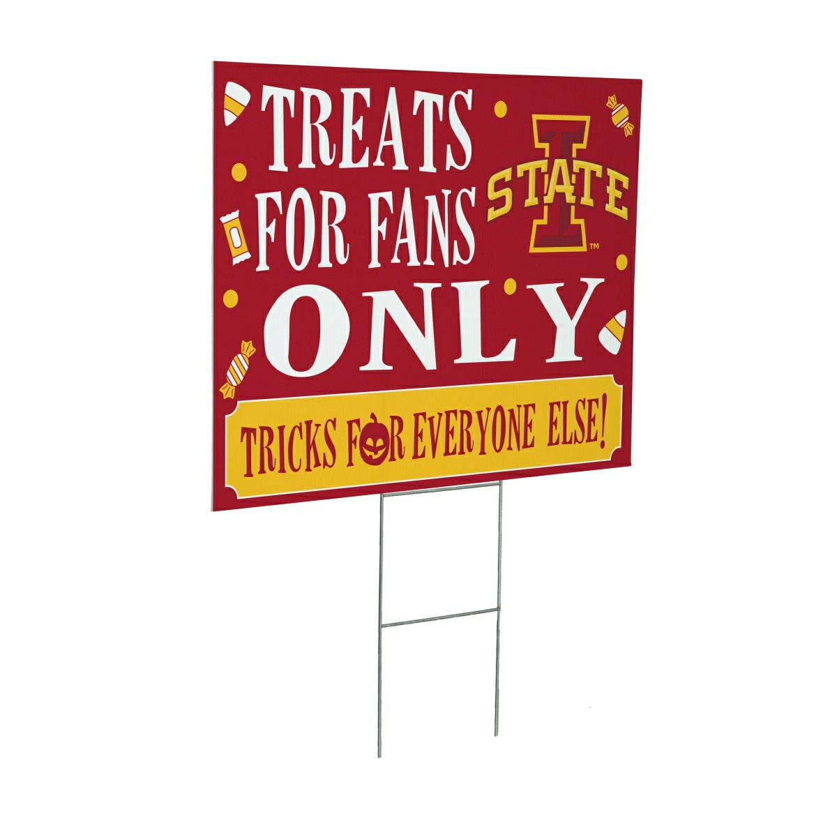 Iowa State University Yard Sign, Halloween Treats for Fans, Collegiate, Home