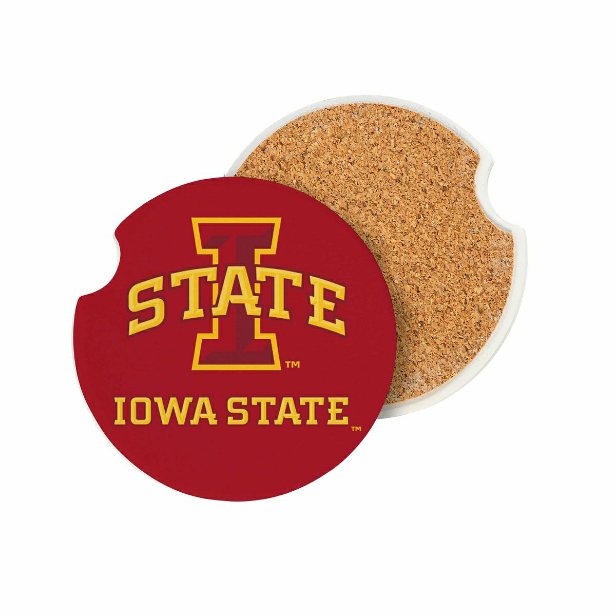 Iowa State University Car Coaster Set, 2pc, Collegiate, Home
