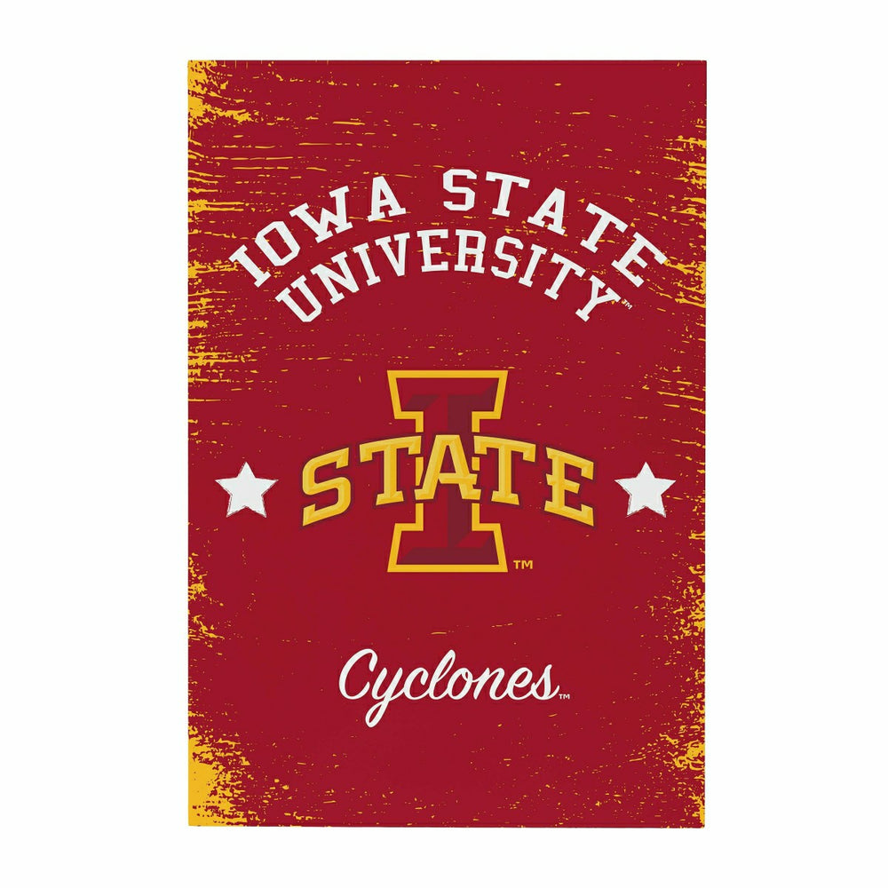 Iowa State University Wood Wall Sign, 16x24, Collegiate, Home