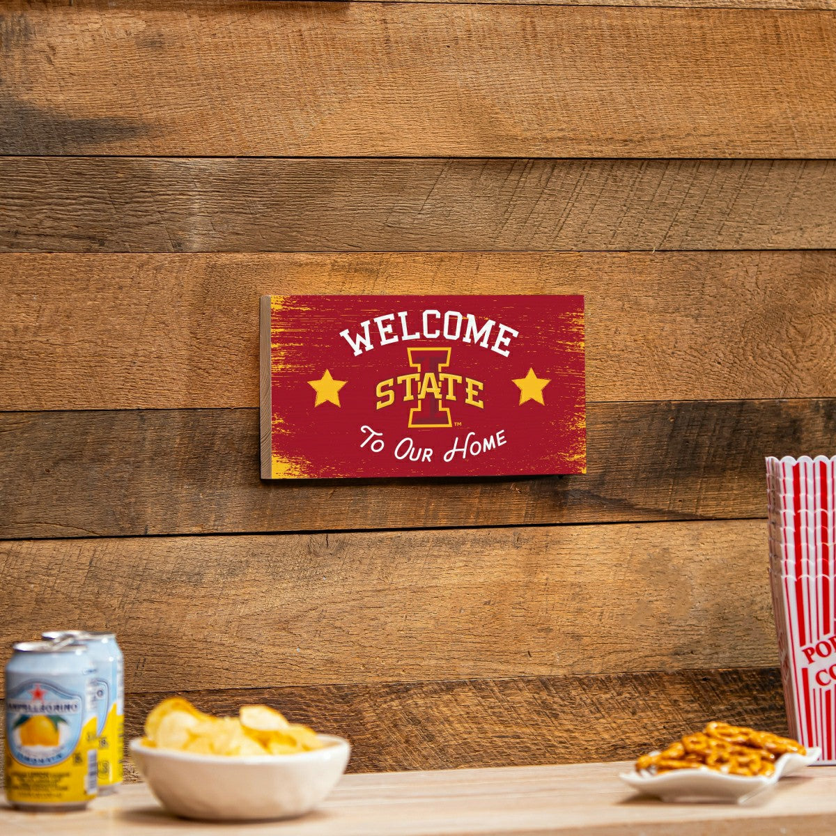 Iowa State University Wood Wall Sign, 6x11, Collegiate, Home