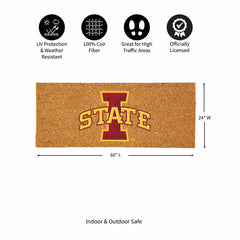Iowa State University Extra Large Full Color Coir Mat, 60"x24", Collegiate