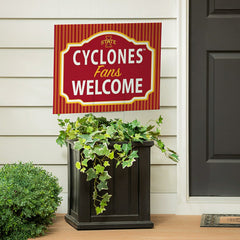 Iowa State University Coroplast Yard Sign, "Fans Welcome", Collegiate, Home