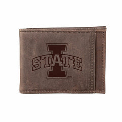 Front Pocket Wallet w/ RFID Blocking, Iowa State University, Brown, Collegiate, Home