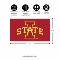 Full Color PVC Mat, 16" x 28", Iowa State University, Collegiate
