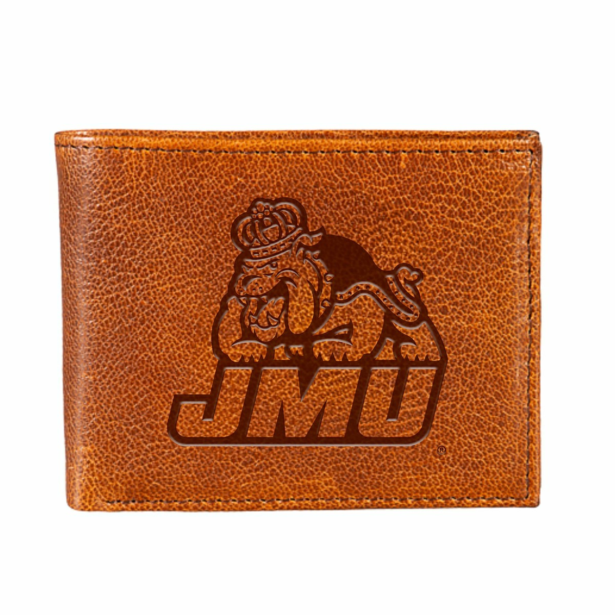 James Madison University, Embossed 100% Genuine Tumbled Leather Passca, Collegiate, Home
