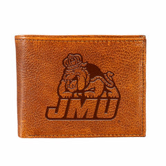 James Madison University, Embossed 100% Genuine Tumbled Leather Passca, Collegiate, Home