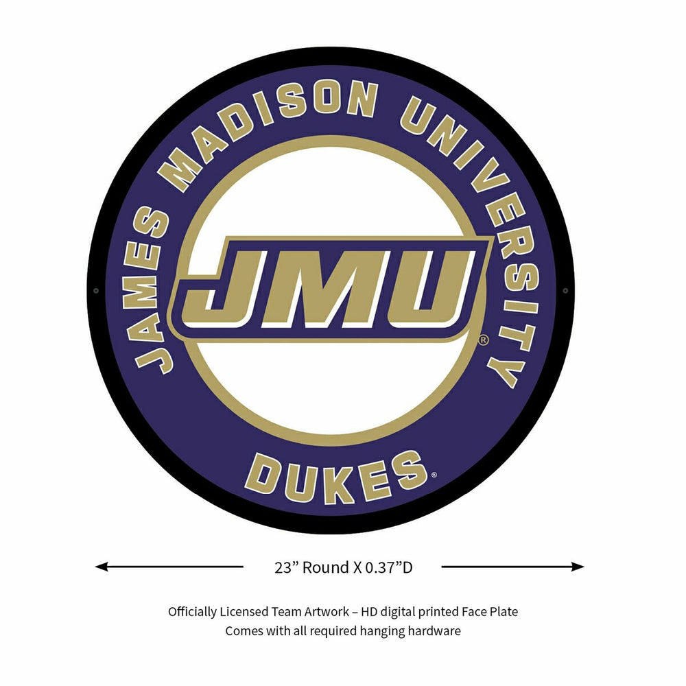 LED Wall Decor, Round, James Madison University, Collegiate, Home