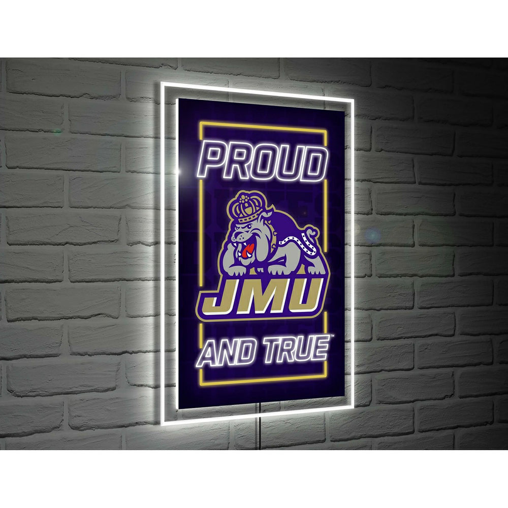 James Madison University College Rectangle Neolite LED Decor, Collegiate, Home