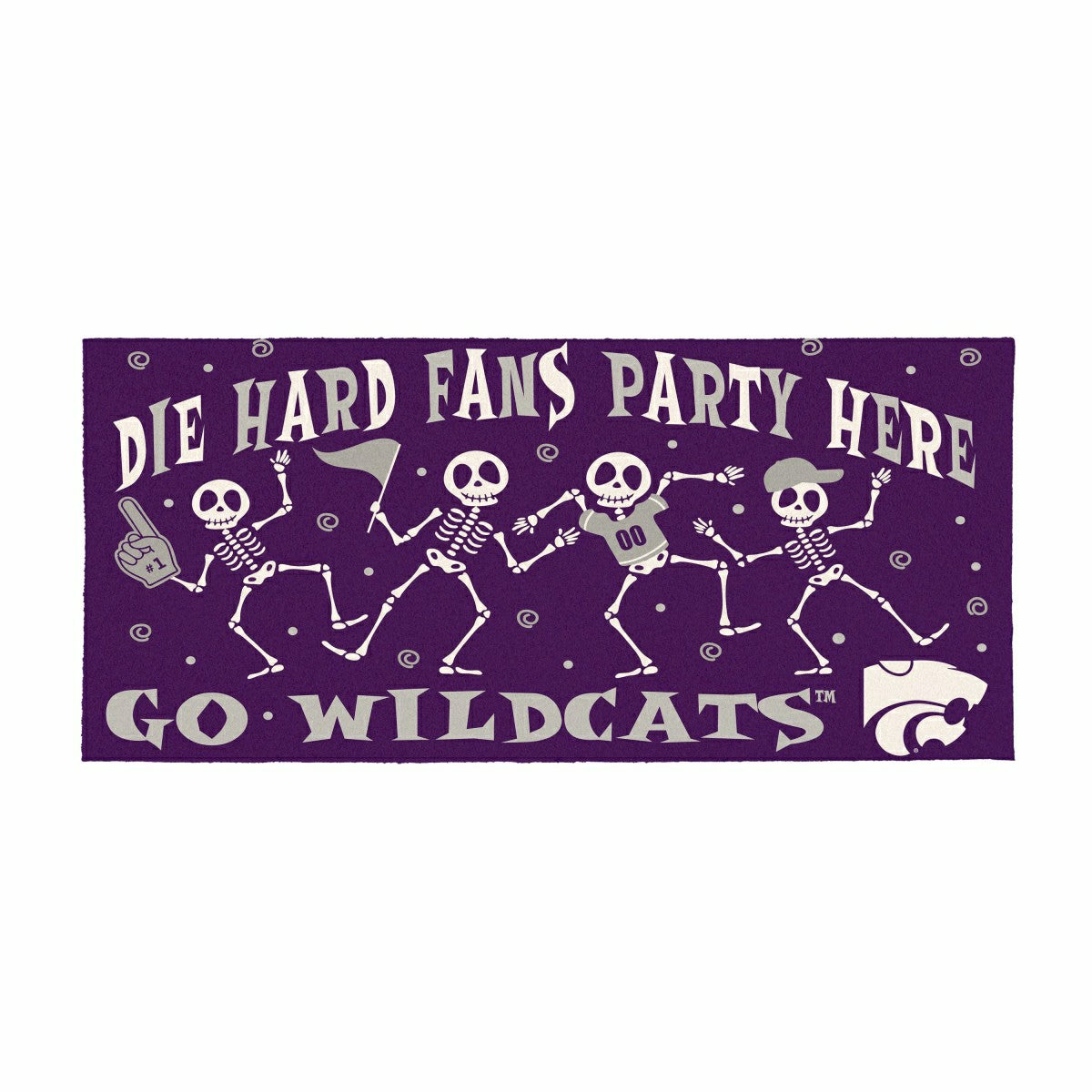 Kansas State University,University of Kansas Flocked Coir Halloween Sa, Collegiate