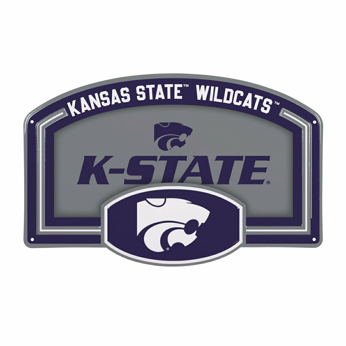Kansas State University USA Embossed Steel Wall Sign, 11" x 17", Collegiate, Home