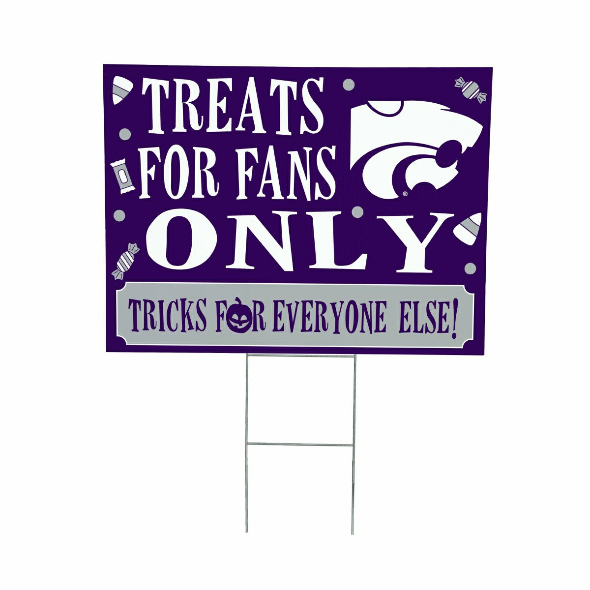 Kansas State University Yard Sign, Halloween Treats for Fans, Collegiate, Home