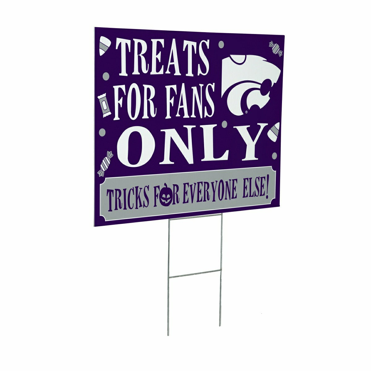 Kansas State University Yard Sign, Halloween Treats for Fans, Collegiate, Home