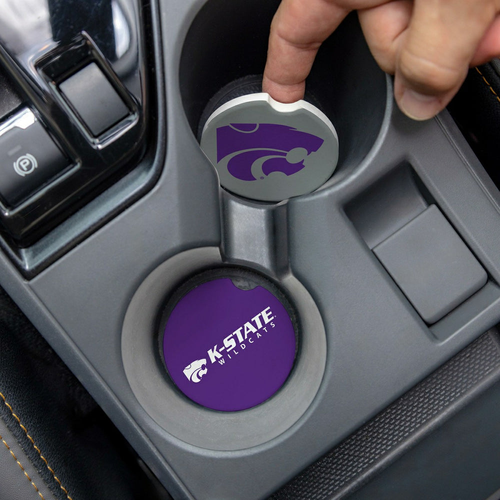Kansas State University Car Coaster Set, 2pc, Collegiate, Home