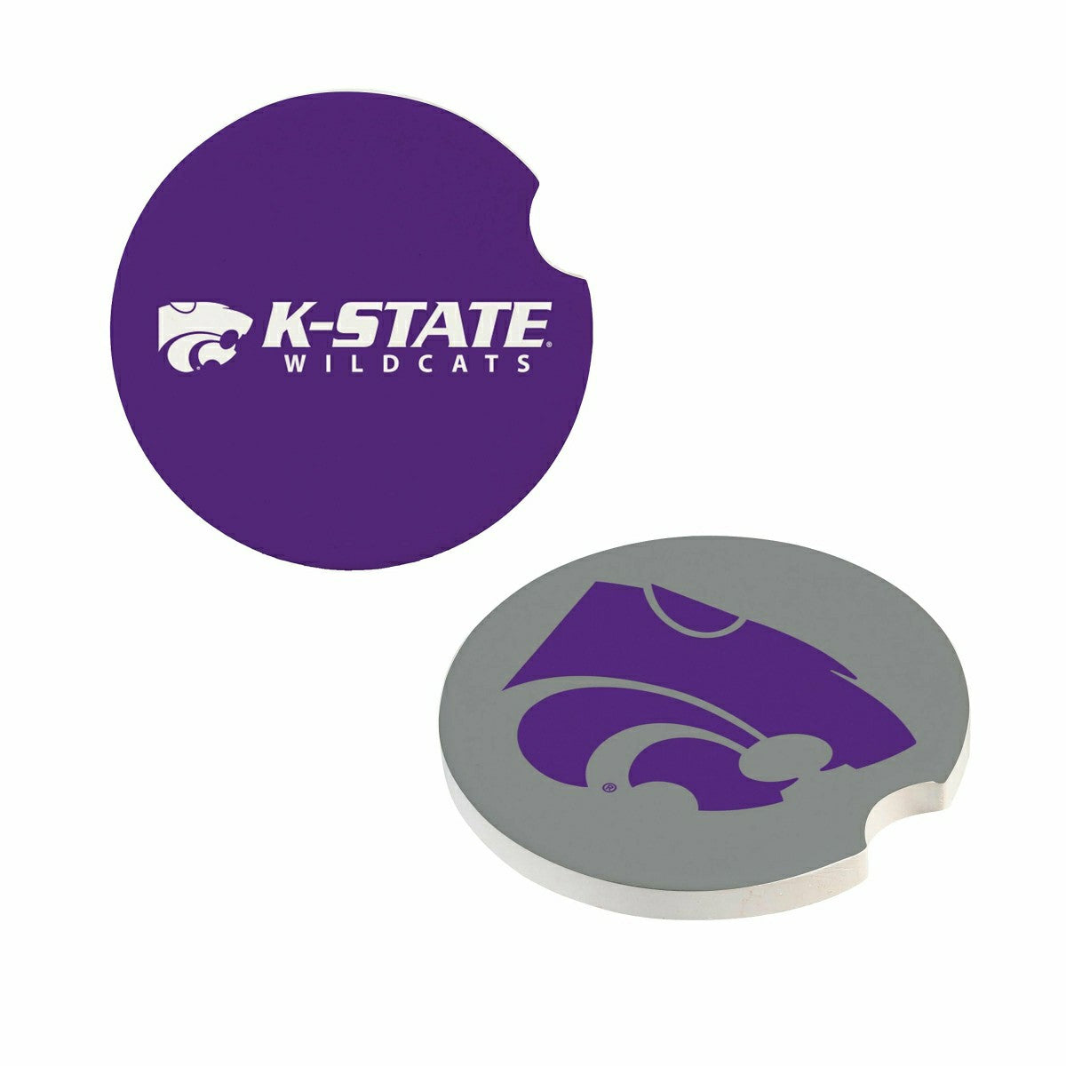 Kansas State University Car Coaster Set, 2pc, Collegiate, Home