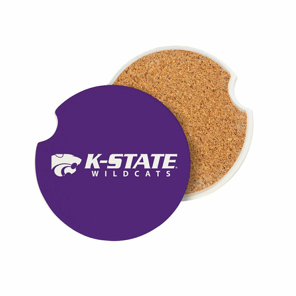 Kansas State University Car Coaster Set, 2pc, Collegiate, Home