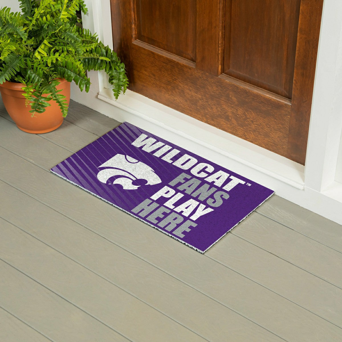 Kansas State University Fan Mat, 28"x16", Collegiate