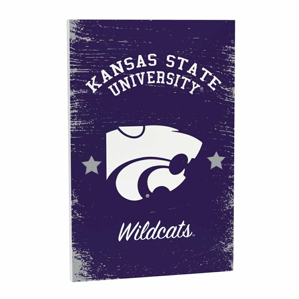 Kansas State University Wood Wall Sign, 16x24, Collegiate, Home