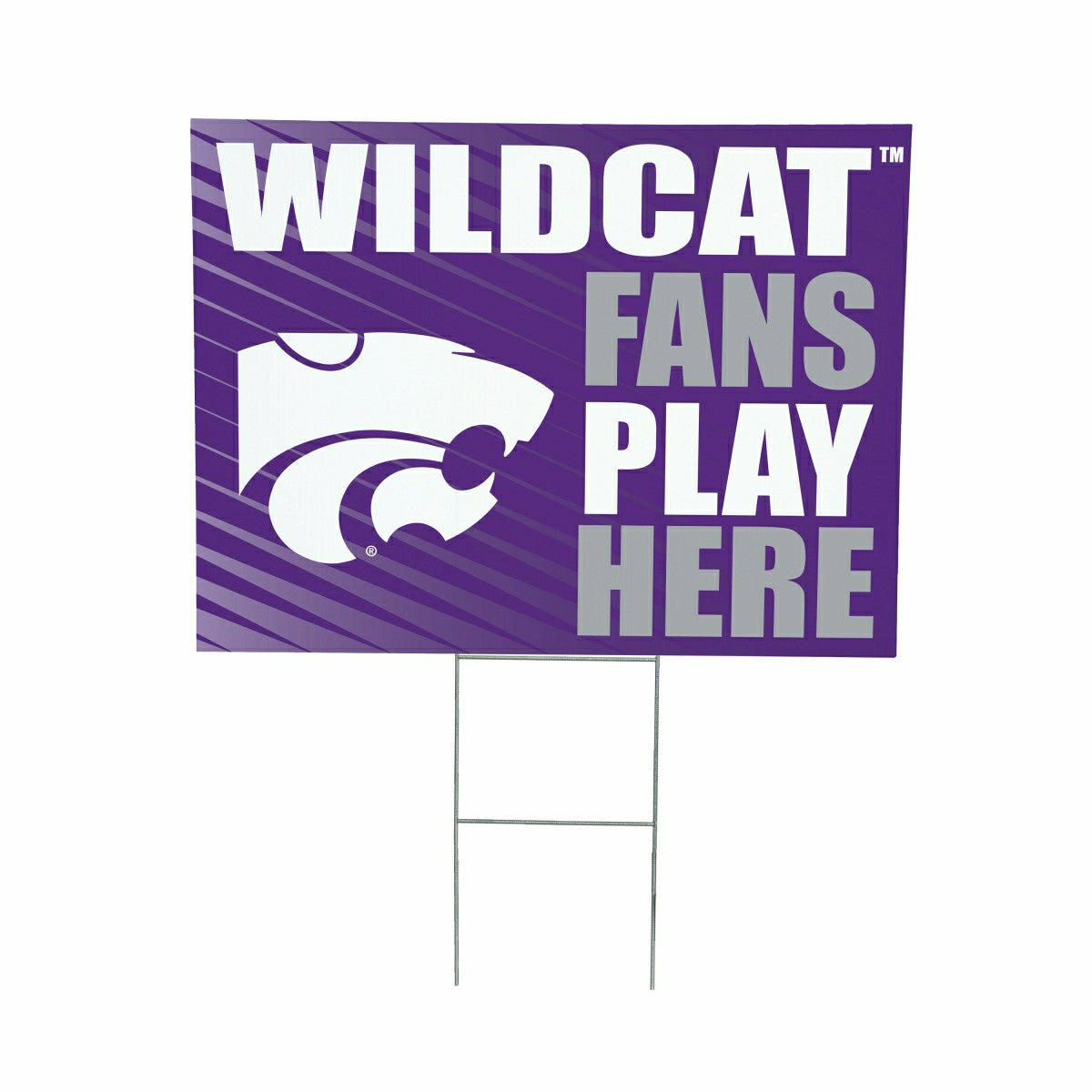 Kansas State University Coroplast Yard Sign "Fans Play Here", Collegiate, Home