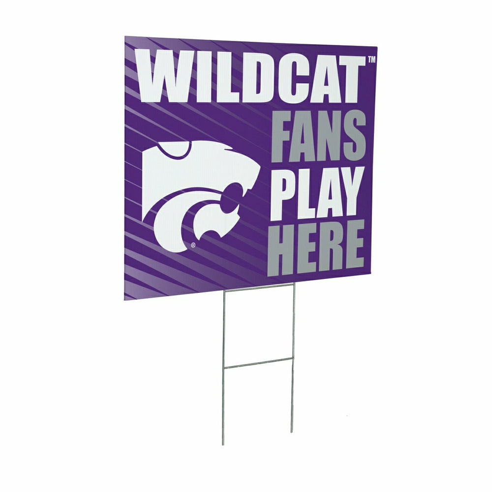 Kansas State University Coroplast Yard Sign "Fans Play Here", Collegiate, Home