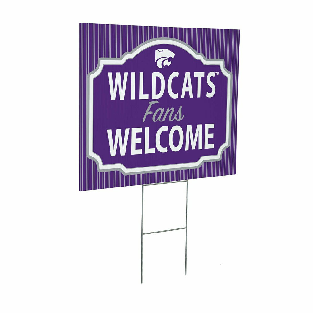 Kansas State University Coroplast Yard Sign, "Fans Welcome", Collegiate, Home