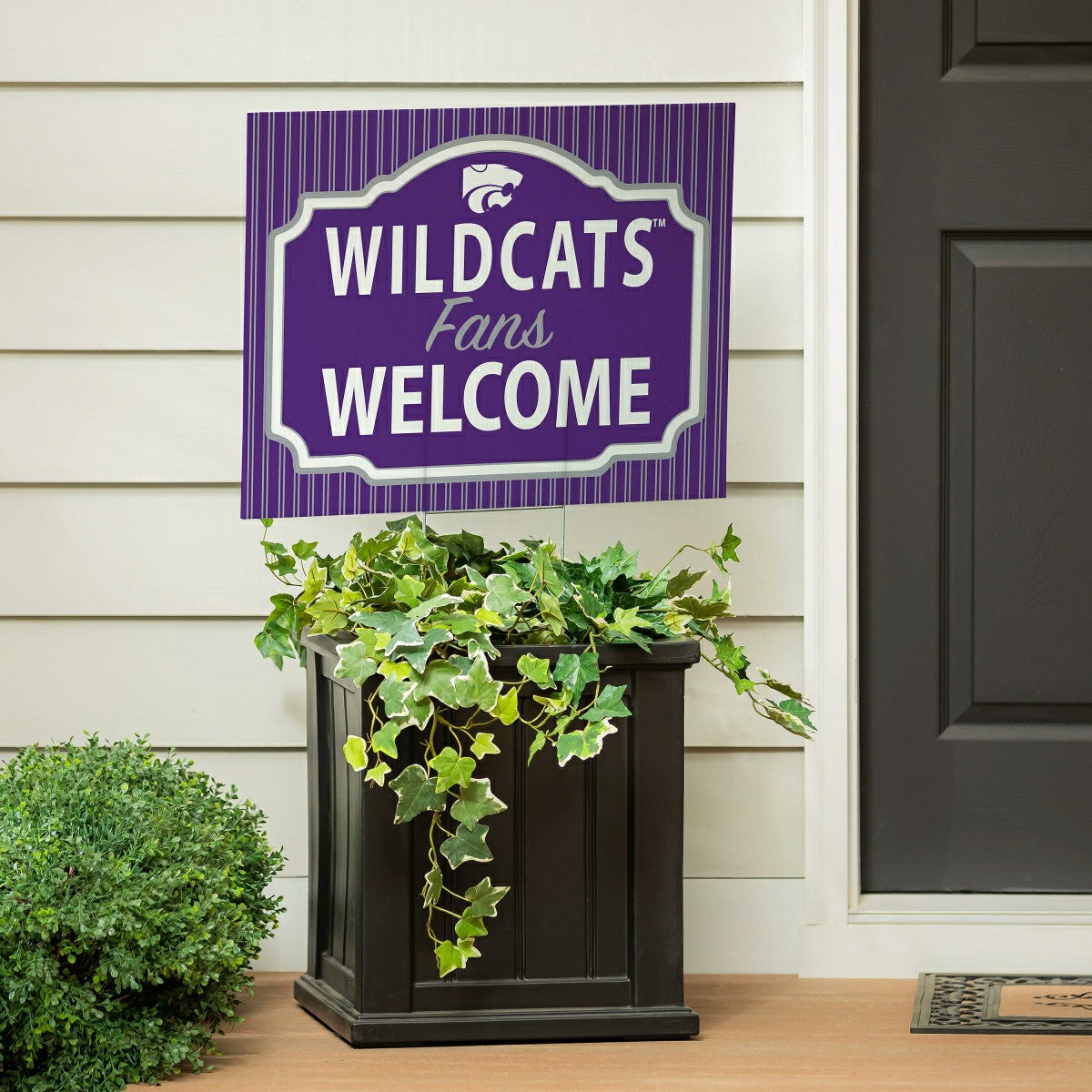Kansas State University Coroplast Yard Sign, "Fans Welcome", Collegiate, Home