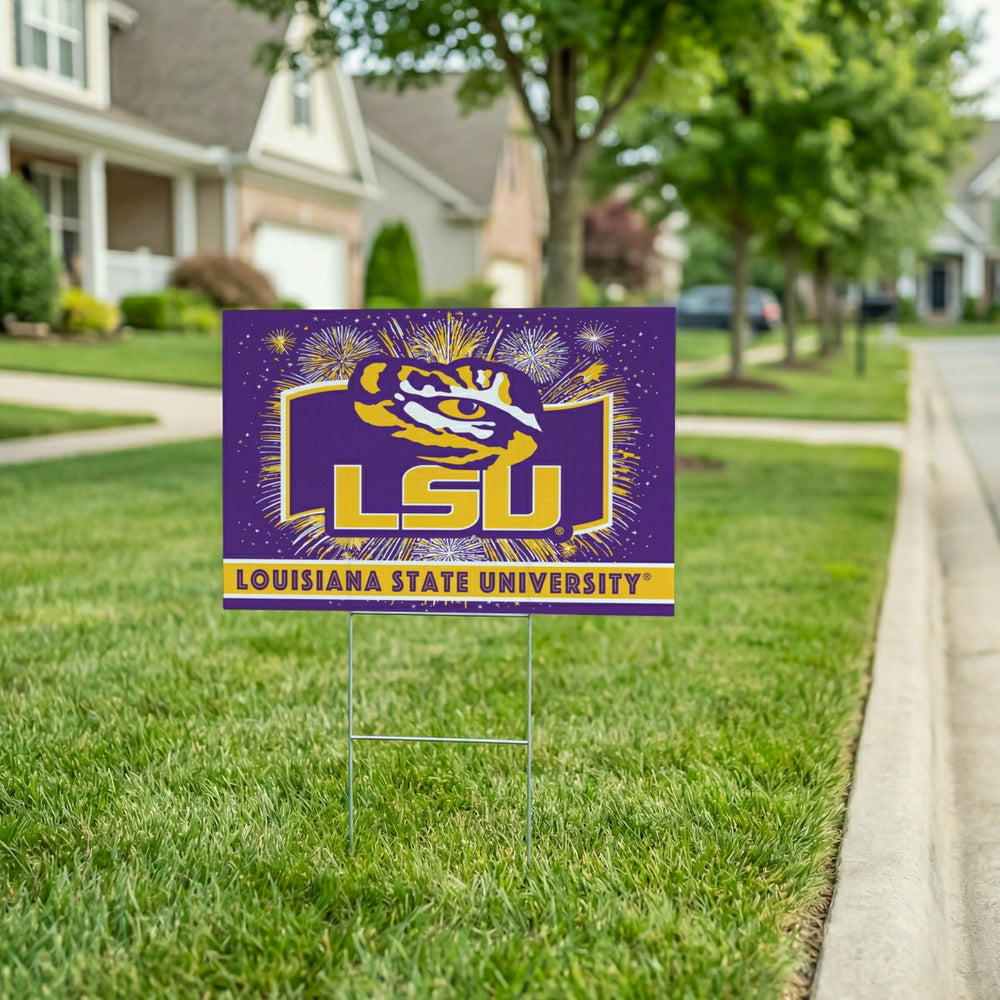 Louisiana State University Yard Sign, Patriotic, Collegiate, Home