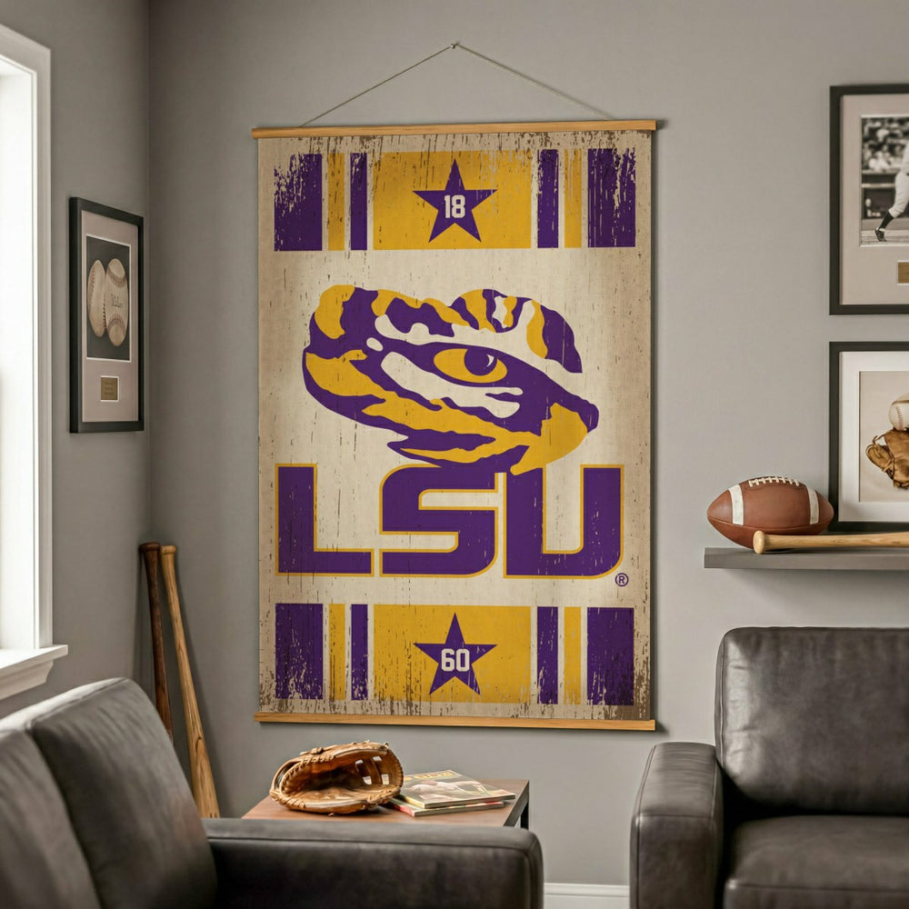 Louisiana State University, Canvas Wall Tapestry, Large, 54x36, Collegiate, Home