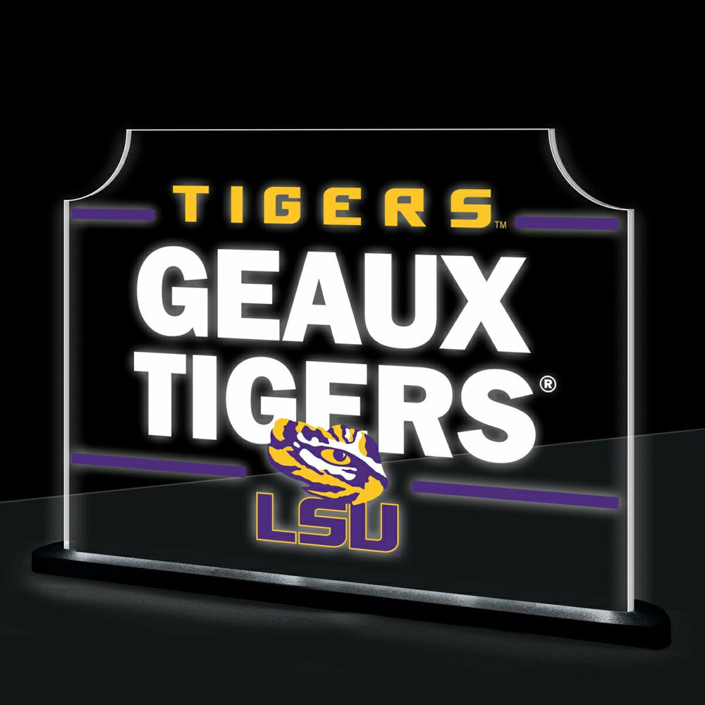 Louisiana State University College Rectangle Desklite LED Decor, Collegiate, Home
