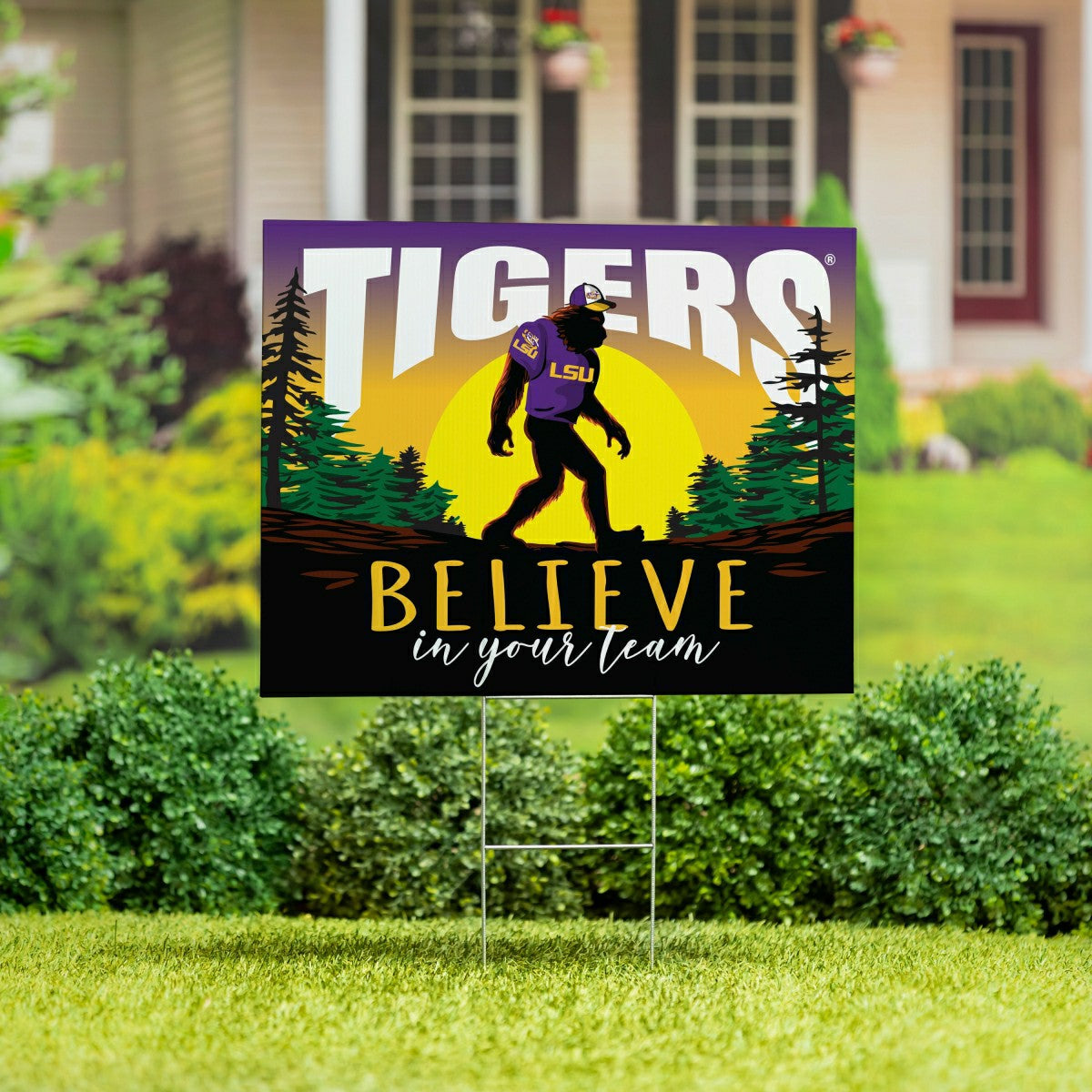 Louisiana State University Yard Sign, Bigfoot, Collegiate, Home