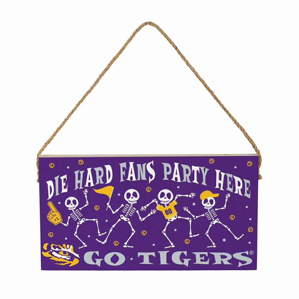 Louisiana State University Halloween Wood Wall Sign, 6x11, Collegiate, Home
