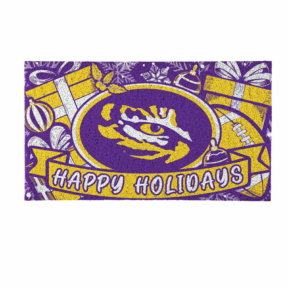 Louisiana State University Holiday PVC Mat, 28"x16", Collegiate