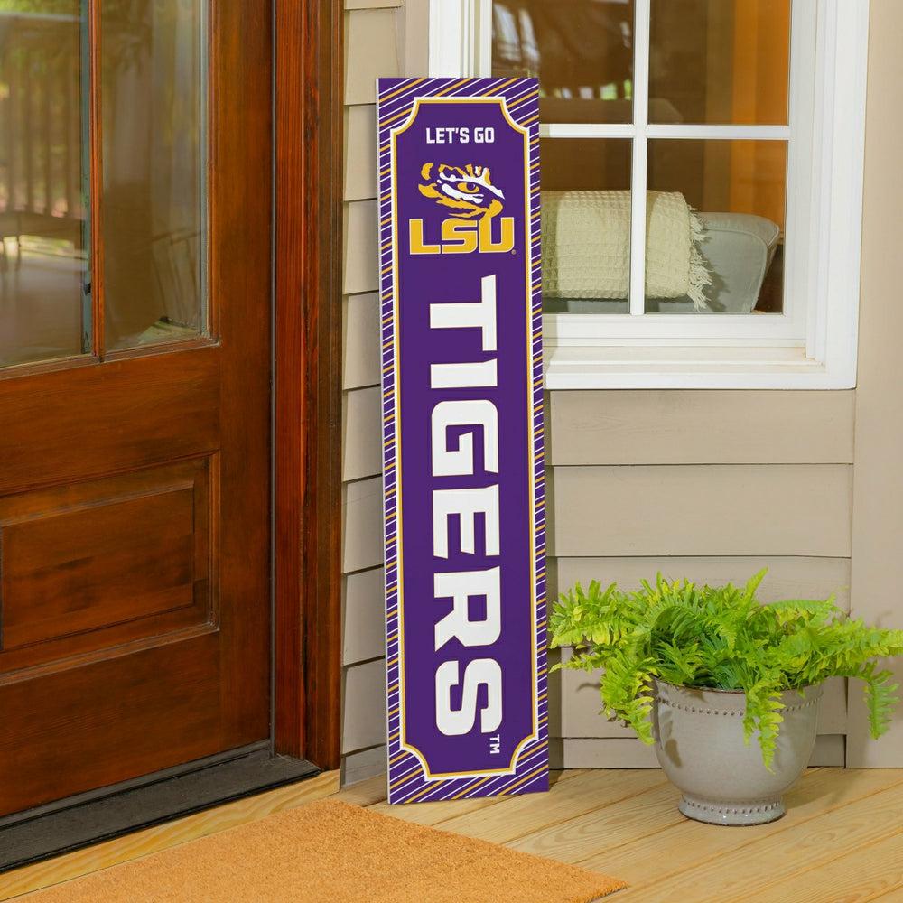 46" Double Sided Leaner, Louisiana State University, Winter Seasonal, Collegiate, Home