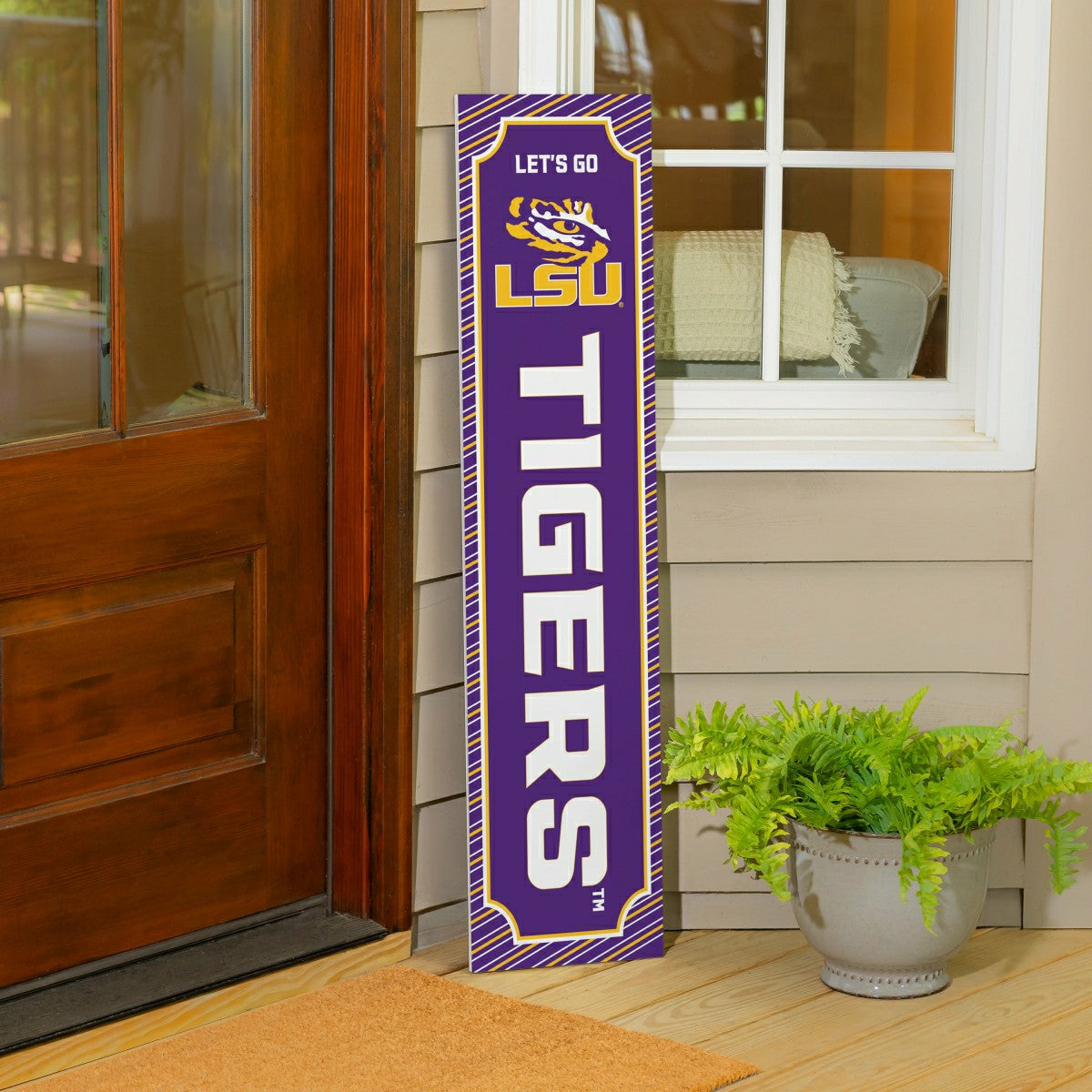 46" Double Sided Leaner, Louisiana State University, Winter Seasonal, Collegiate, Home