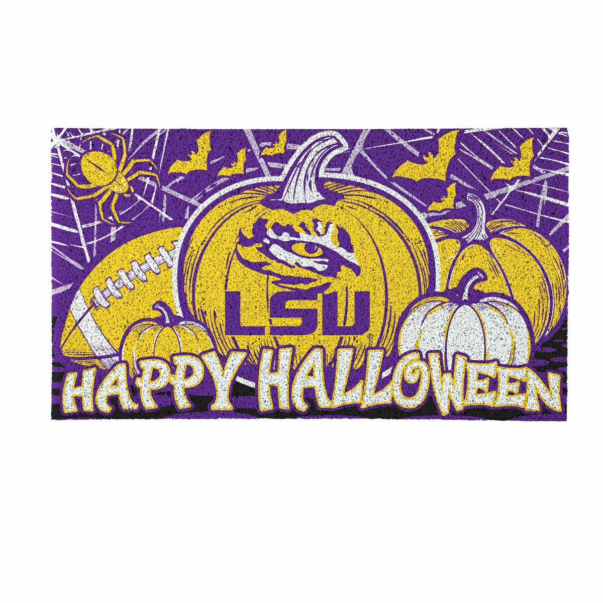 Louisiana State University Halloween PVC Mat, 28"x16", Collegiate