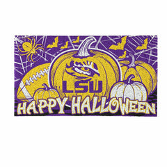 Louisiana State University Halloween PVC Mat, 28"x16", Collegiate