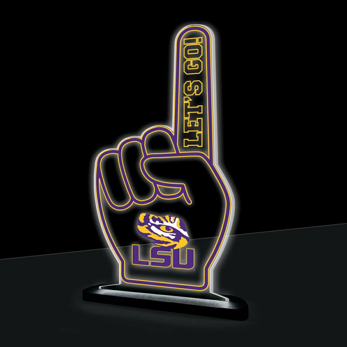 Louisiana State University College Foam Finger Desklite LED Decor, Collegiate, Home