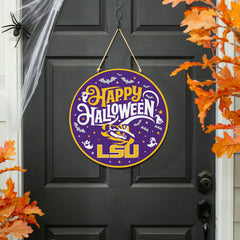 Louisiana State University Halloween Round Door Décor with Hanging Rop, Collegiate, Home