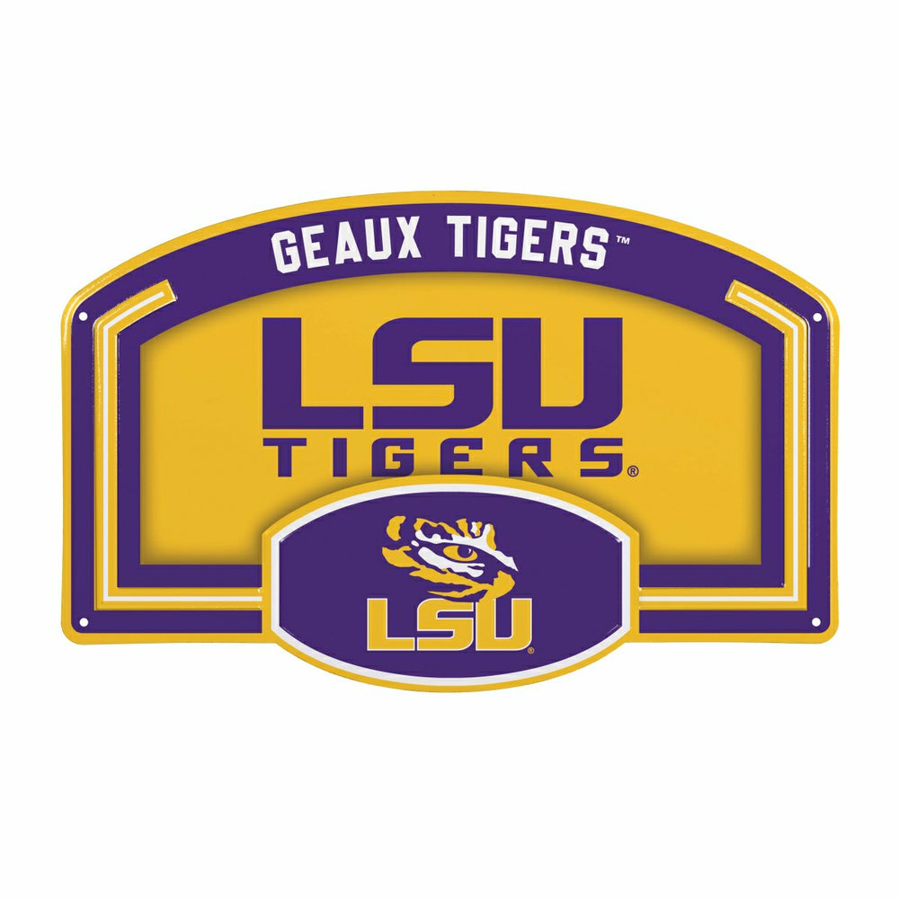 Louisiana State University USA Embossed Steel Wall Sign, 11" x 17", Collegiate, Home